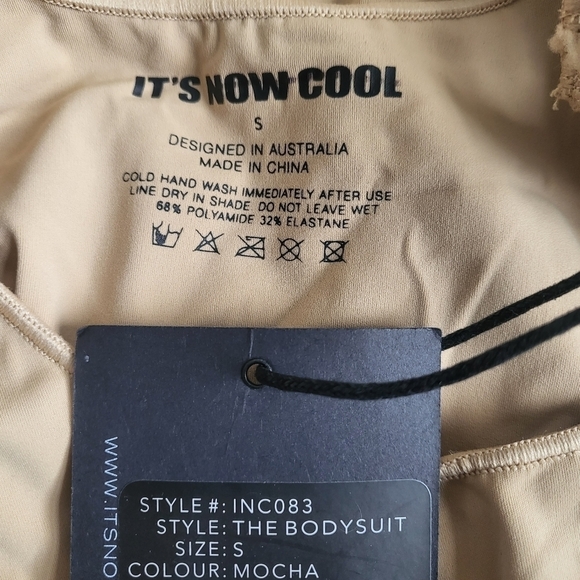 New It's Now Cool The Contour Mocha Bodysuit / Swimsuit NWT Small - Picture 15 of 16